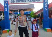 Gerakan Ayah Mengantar Anak Di Hari Pertama Bersekolah (GAMAS) Polda Sulbar, Genggaman Kasih Sayang untuk Buah Hati