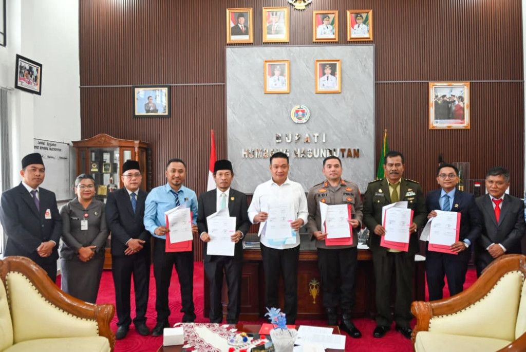 Jelang Pilkades Serentak 2026,Pemkab Humbahas Gandeng Polres Lewat Penandatanganan NPHD Pengamanan