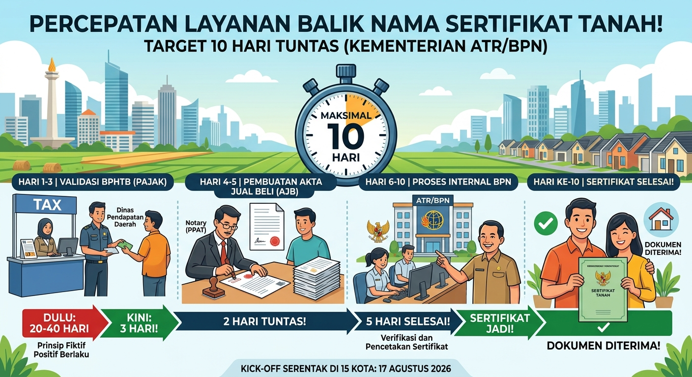 Selamat Tinggal Birokrasi Berbelit: Balik Nama Sertifikat Tanah Kini Ditargetkan Rampung 10 Hari