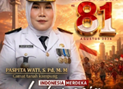 Camat Tanah Kampung Pasmita Wati, S.Pd., M.M Sampaikan Ucapan HUT ke-81 Kemerdekaan RI