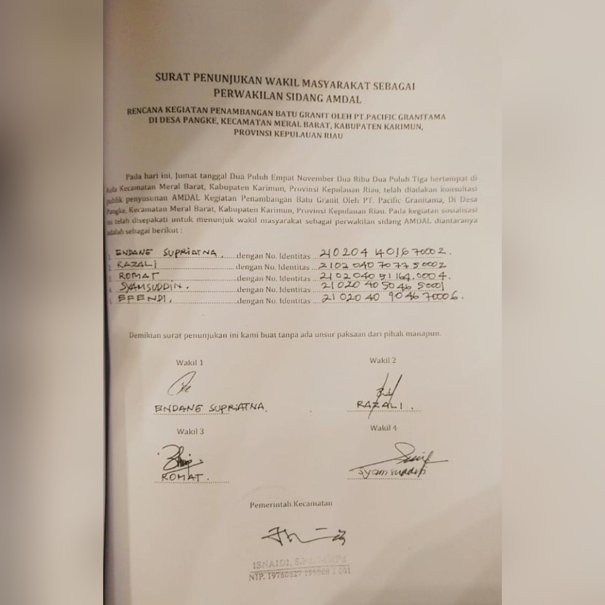 Soroti Dugaan Manipulasi Data AMDAL, Warga Karimun Desak Audit PT Pacific Geranitama