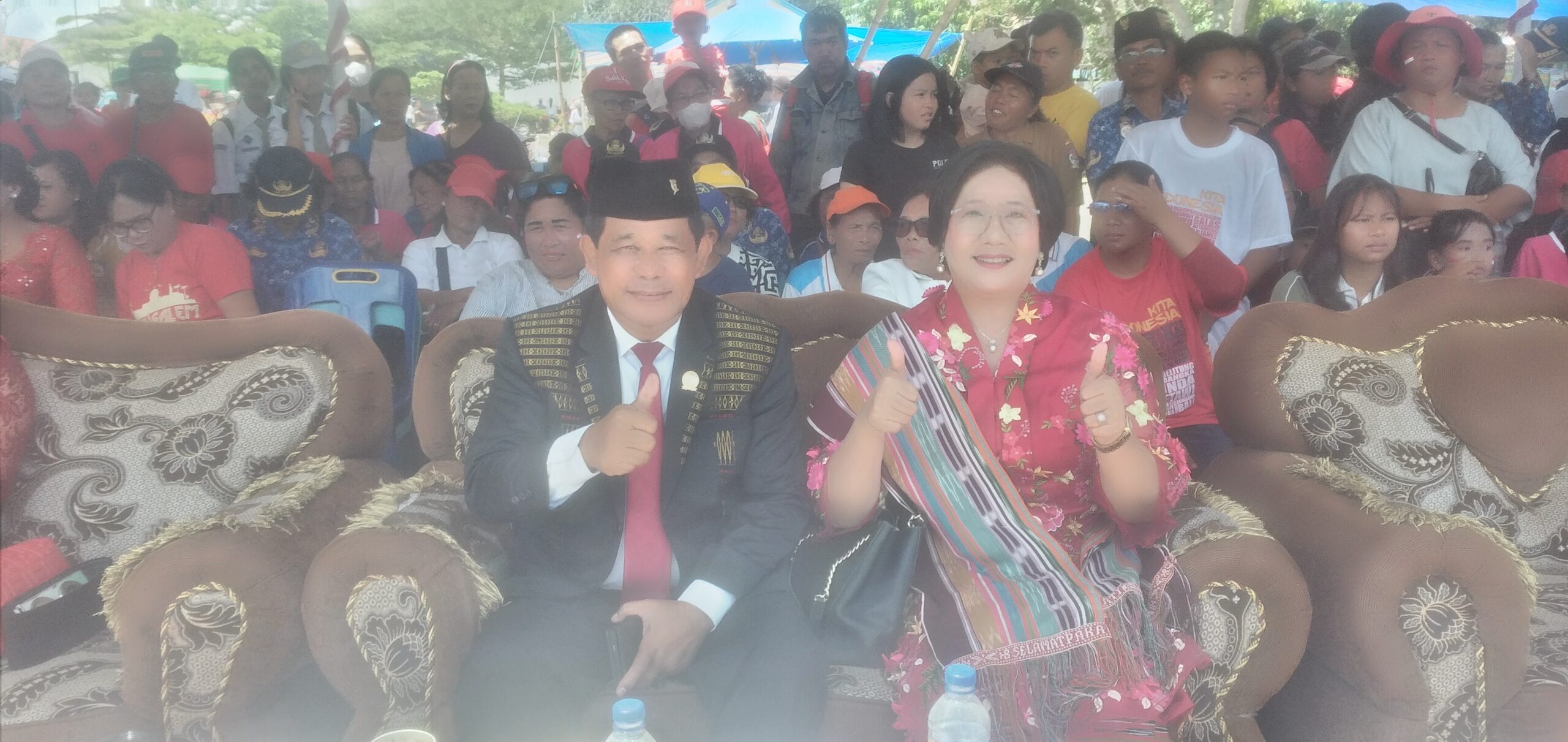 HUT RI Ke – 81 Tahun: Anggota DPRD Dapil V Fraksi PDIP Komisi C,Memimpin Membacakan Teks Proklamasi”Teguhkan Persatuan dan Kepedulian Sesama Anak Bangsa”