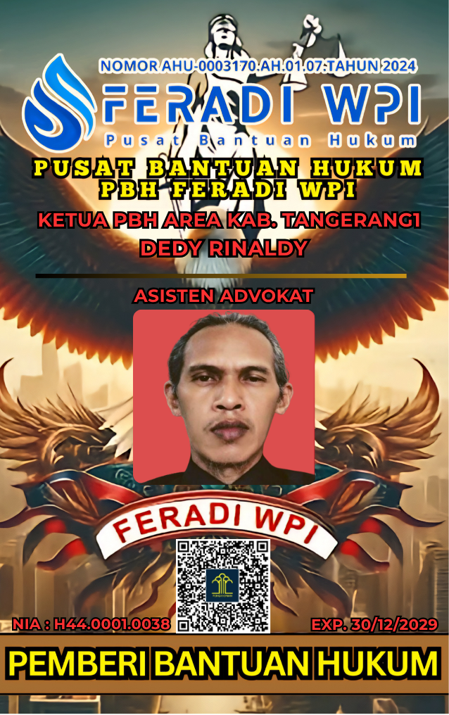 pusat bantuan hukum feradi wpi ketua kab Tangerang Akbar menegaskan