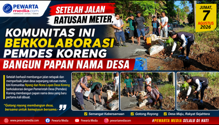 Setelah Bangun Jalan, Kini Bangun Identitas! Komunitas Nyong dan Nona Lopes Ukir Sejarah Baru di Desa Koreng