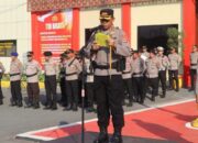 Upacara Kenaikan Pangkat Pengabdian Anggota Polresta Lombok Tengah.