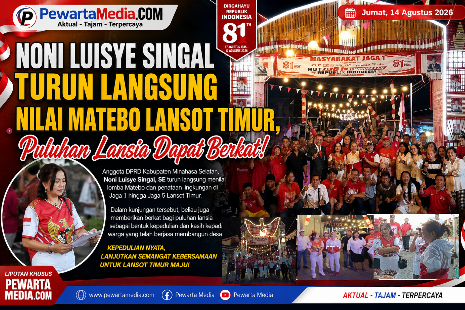 Matebo Lansot Timur Bikin Heboh! Ibu Luisye Singal Keliling Jaga 1 hingga Jaga 5, Lansia Dapat Berkat