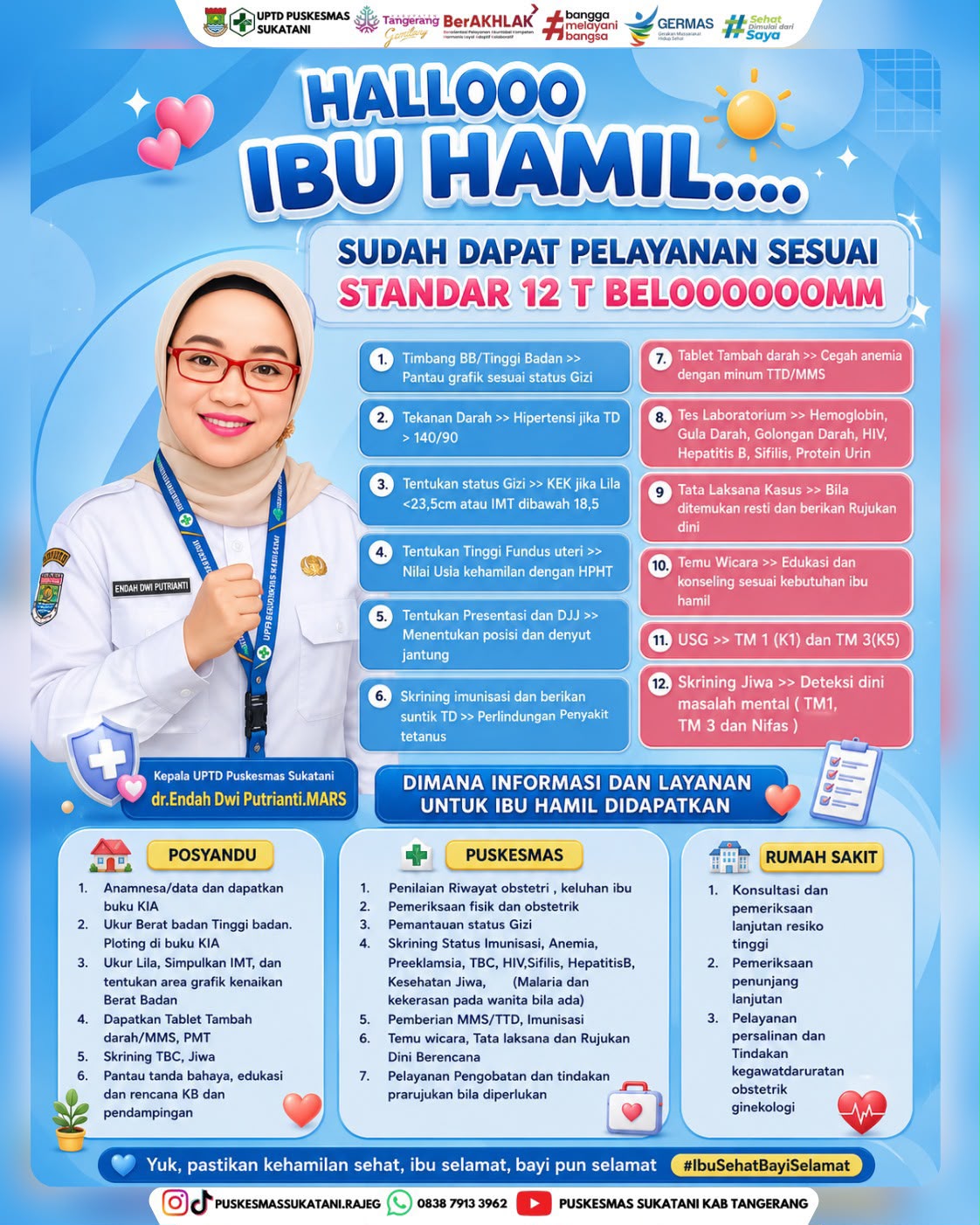 UPTD Puskesmas Sukatani Sosialisasikan Standar Pelayanan 12T untuk Tingkatkan Kesehatan Ibu Hamil dan Bayi