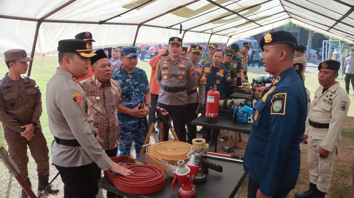 Perkuat Kolaborasi Hadapi Kekeringan dan Karhutla, Polres Jombang Gelar Apel Siaga Bencana