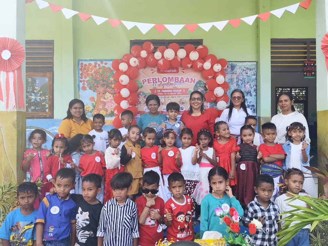 Tk Pembina Tiakur Gelar Lomba 17-an, Tanamkan Cinta Tanah Air Sejak Usia Dini