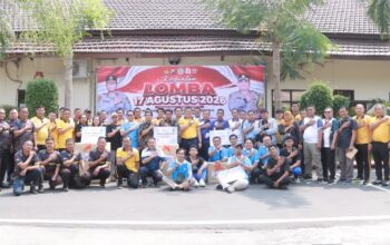 Meriahkan HUT Ke-81 Kemerdekaan RI, Polres Jombang Gelar Turnamen Mini Soccer Bersarung