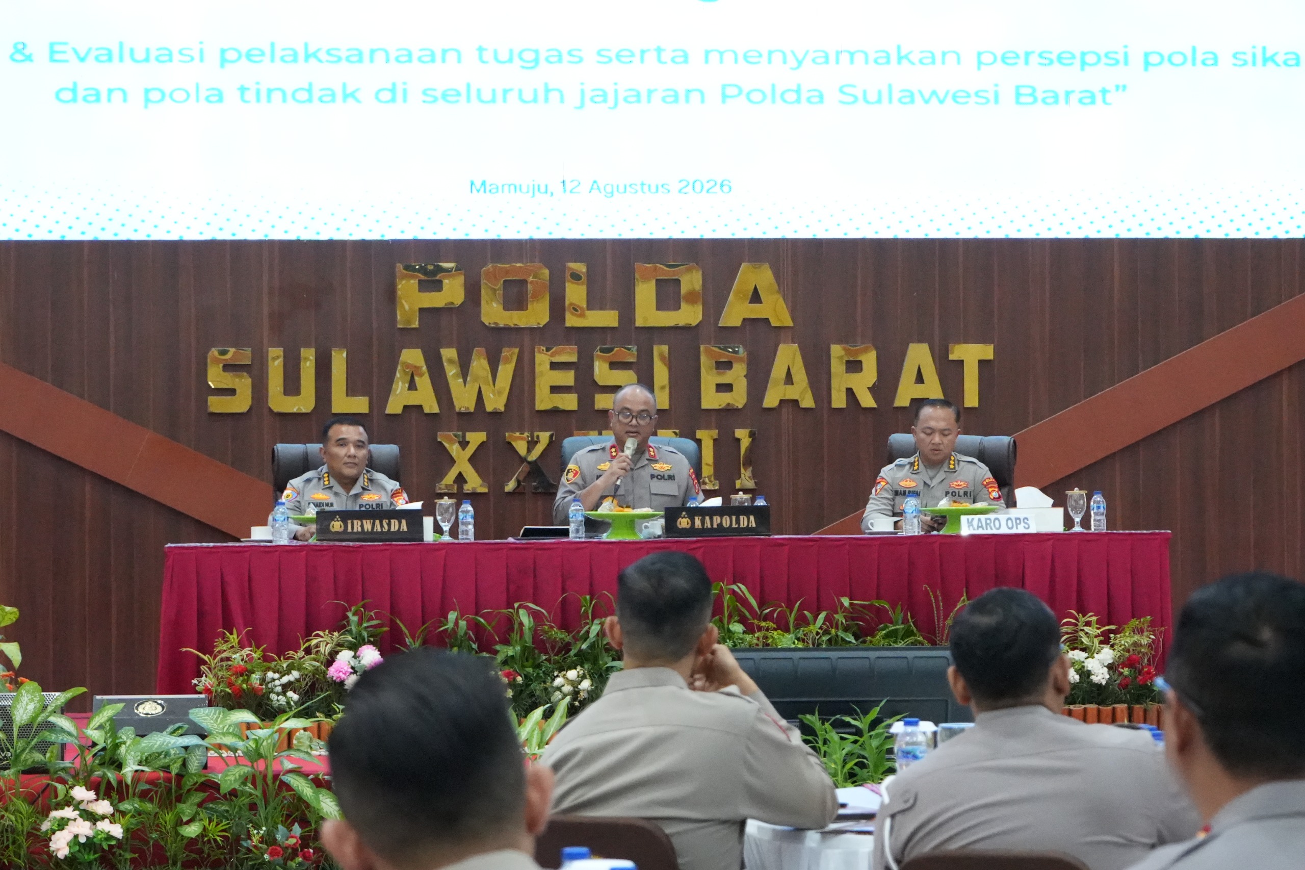 Gelar Operasi Semester I Polda Sulbar: Evaluasi Kinerja, Penyamaan Persepsi, dan Perkuat Strategi Jaga Kamtibmas Kondusif