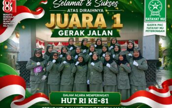 Sapu Bersih Kemenangan: Regu 05 Garfa PAC Fatayat NU Tampil Memukau dan Raih Juara 1 Lomba Gerak Jalan Peterongan