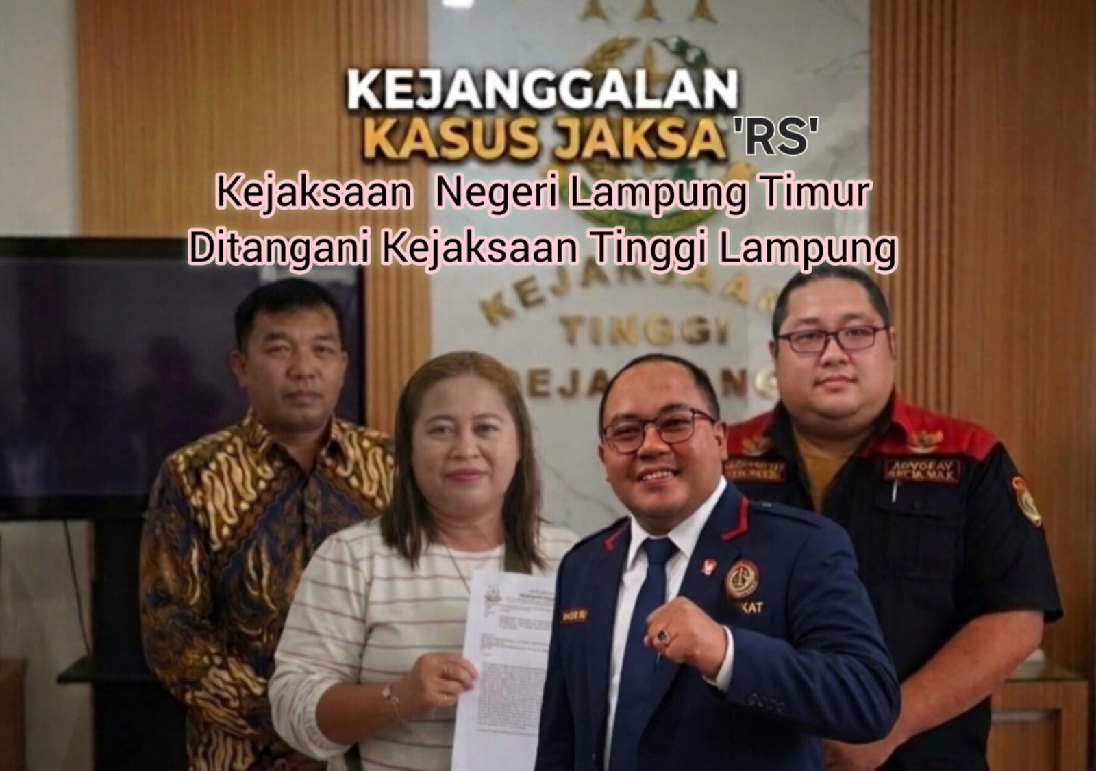 Hampir Setahun, Penanganan Laporan Dugaan Pelanggaran Jaksa Lampung Timur RS (Rakhmad Setiawan SH MKn) dalam Perkara M. Umar Belum Berujung Kepastian