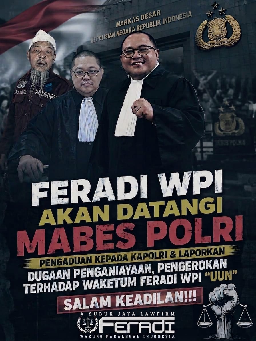Terduga Dalang Pengroyok dan Penculik dirinya tak tersentuh Hukum, UUN Meradang. SUBUR JAYA LAWFIRM – FERADI WPI kawal UUN akan Lapor ke Kapolri & Kabareskrim*
