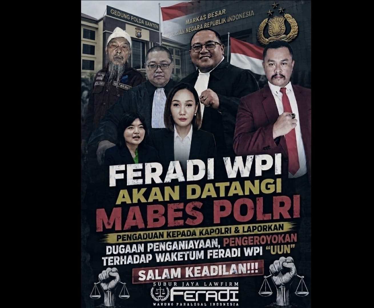 Bongkar Dugaan Penyidikan “Tutup Mata” Kasus Eyang UUN di Polda Banten, UUN Minta Perkara diambil alih Mabes Polri, FERADI WPI-Subur Jaya Lawfirm dampingi UUN*