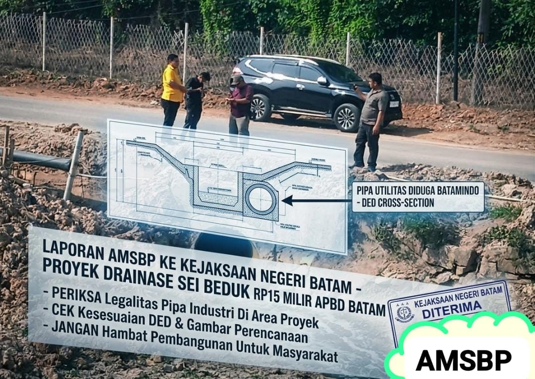AMSBP Minta Kejaksaan Periksa Legalitas Utilitas Industri di Area Proyek Drainase Sei Beduk