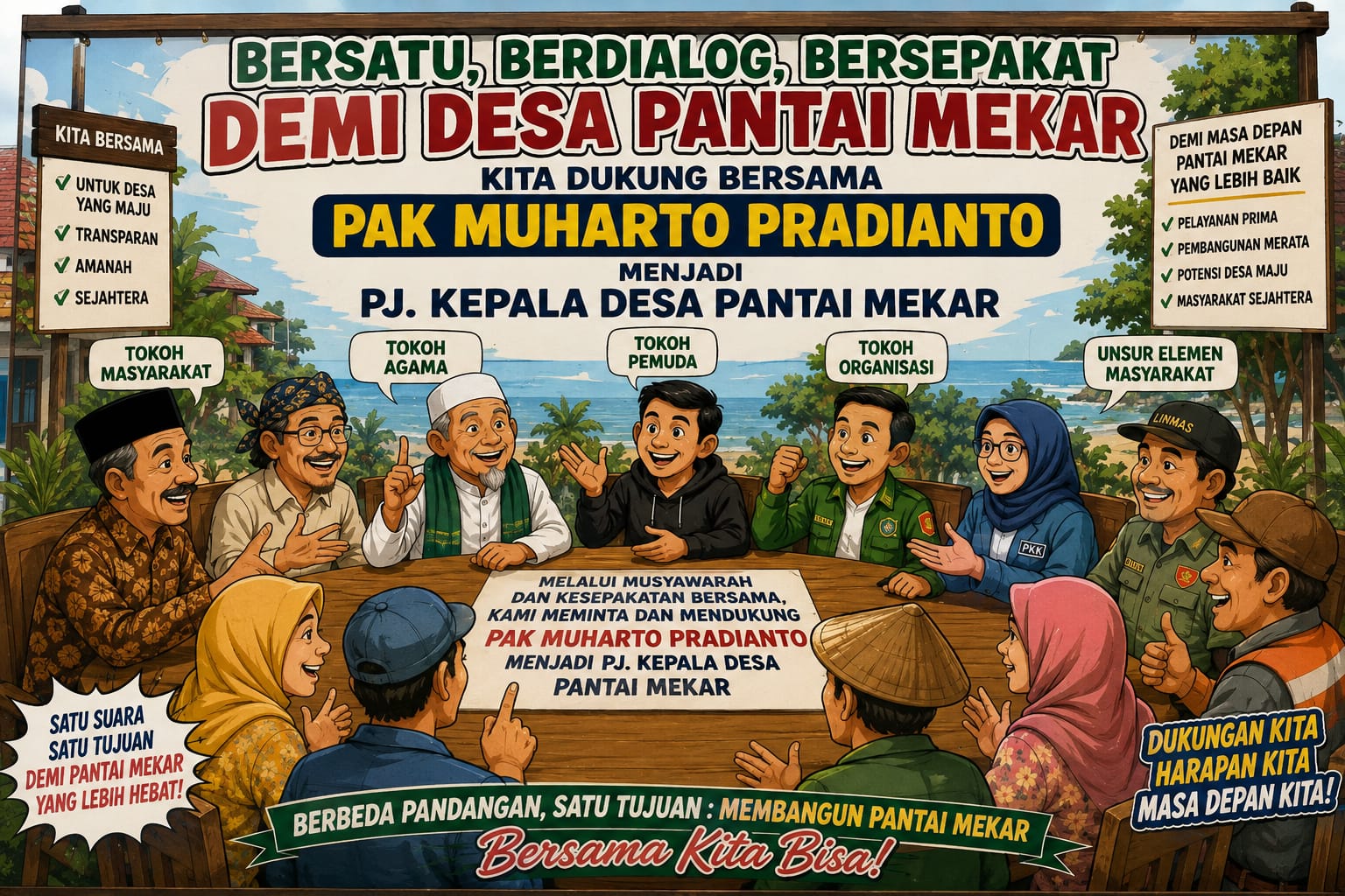 Tokoh Masyarakat Desa Pantai Mekar Sampaikan Aspirasi, Harapkan Penjabat Kepala Desa dari Putra Daerah