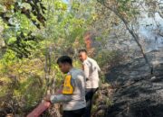 Polresta Mamuju Bersama TNI-Pemda Sigap Padamkan Karhutla di Desa Sumare, Permukiman Warga Terlindungi