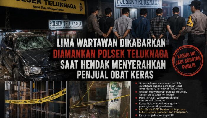 Investigasi Dugaan Peredaran Obat Keras Berujung Ricuh, Lima Wartawan Diamankan di Polsek Teluknaga