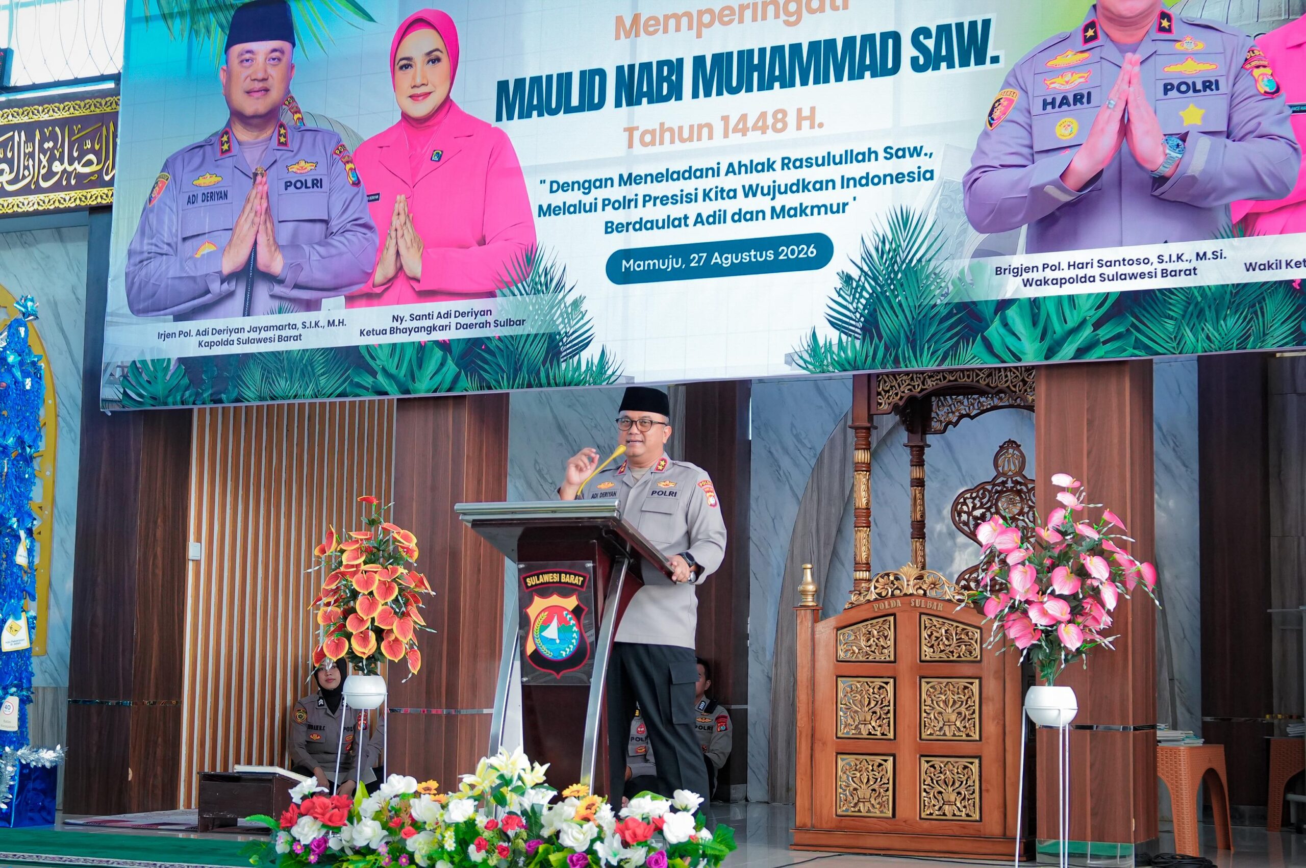 Semangat Teladan Rasulullah, Polda Sulbar Siap Wujudkan Indonesia Berdaulat, Adil dan Makmur