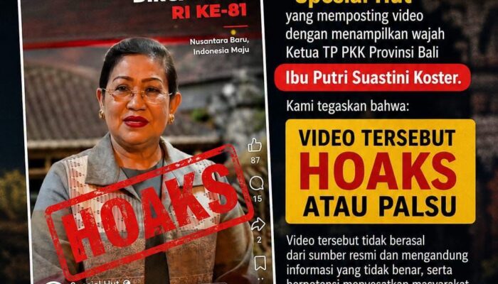 Waspada Deepfake: Video Ny. Putri Koster Umumkan Undian Rp2 Miliar BPD Bali Dipastikan Hoaks