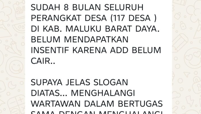 Delapan Bulan ADD Mandek, Ratusan Perangkat Desa di Maluku Barat Daya Keluhkan Nasib Keluarga
