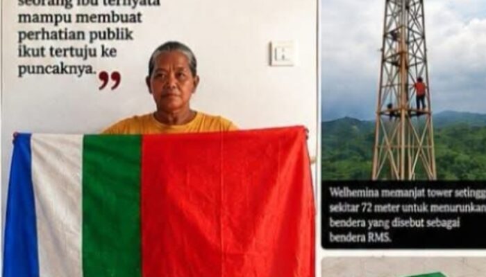 keberanian Ibu Wilhelmina Turunkan Bendera dari Ketinggian 72 Meter Raih Apresiasi Pangdam XV Pattimura