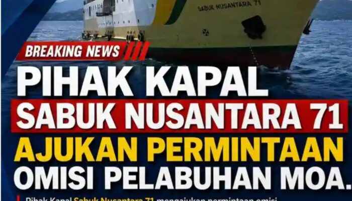 KM Sabuk Nusantara 71 Ajukan Omisi Pelabuhan Moa pasca Keributan Penumpang