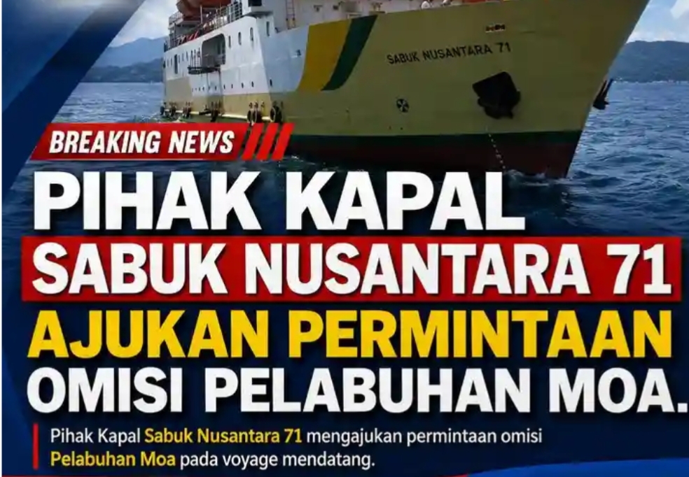 KM Sabuk Nusantara 71 Ajukan Omisi Pelabuhan Moa pasca Keributan Penumpang