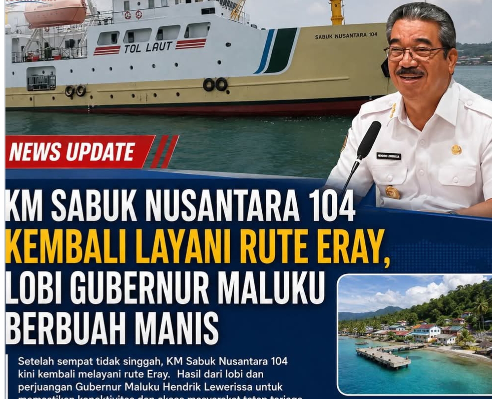 KM Sabuk Nusantara 104 Kembali Melayani Pelabuhan Eray, Warga Sambut dengan Haru dan Sukacita