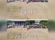 Pukau Peserta Upacara HUT RI ke-81, Paskibra Tanjung Raja Tampil Sempurna dengan Formasi “81” dan “NKRI”