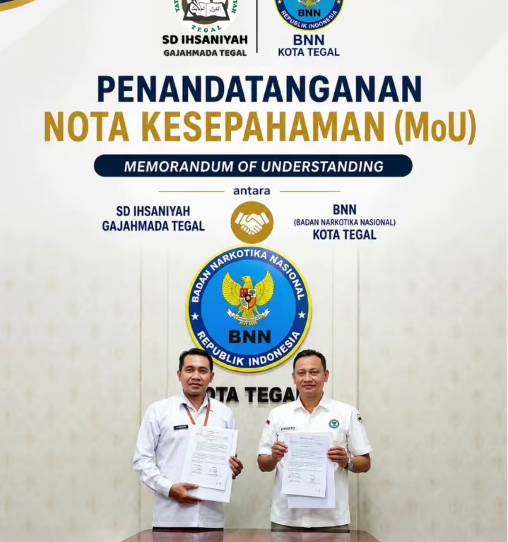 SD Ihsaniyah Gajahmada Gandeng BNN Kota Tegal, Perkuat Benteng Generasi Muda dari Ancaman Narkoba Sejak Dini