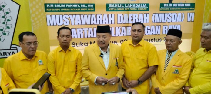 Terpilih Secara Aklamasi, TRK Nahkodai DPD II Golkar Nagan Raya