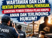 Wartawan dan LSM Rentan Dipidana Pasal Pemerasan, Sementara Pemberi Terduga Pelaku Korupsi Aman dan Terlindung Hukum?