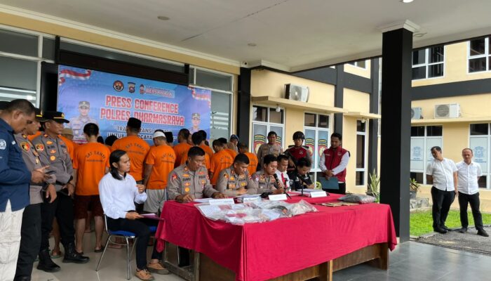 Polres Dharmasraya Bongkar 10 Kasus Narkoba dan 14 Perkara Kriminal, Kerugian Negara Capai Rp604,6 Juta