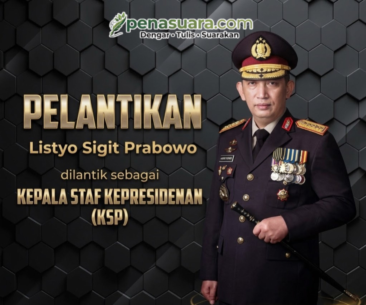 Presiden Prabowo Subianto resmi melantik Jenderal Listyo Sigit Prabowo sebagai Kepala Staf Kepresidenan (KSP)