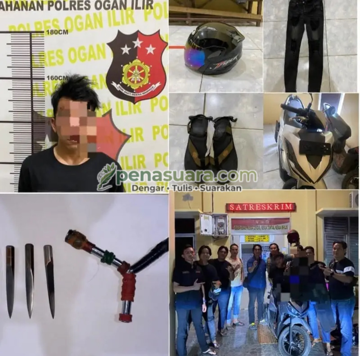 Pelaku Pencurian Dengan Pemberatan di 14 TKP Diringkus Sat Reskrim Polres Ogan Ilir dan Polsek Tanjung Raja