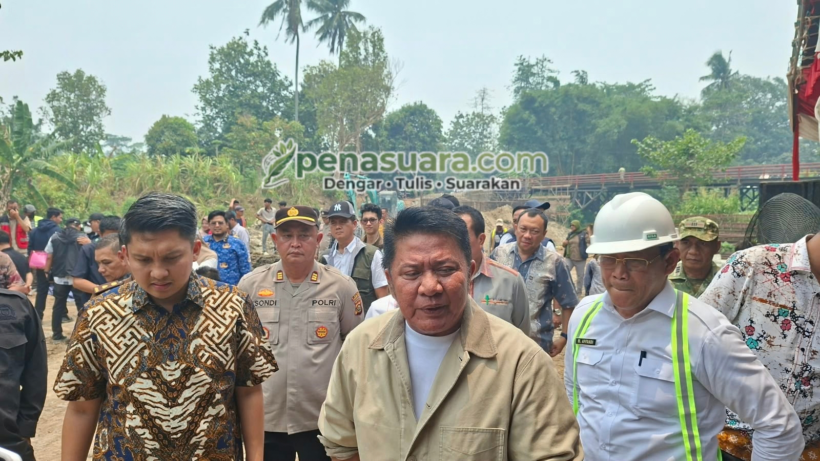Dorong Pertumbuhan Ekonomi, Gubernur Herman Deru Lakukan Groundbreaking Jembatan Air Arisan Mendang di Ogan Ilir