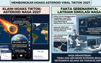 Cek Fakta: Video Viral Klaim Asteroid Hantam Bumi 2027 Merupakan Hasil Manipulasi Simulasi NASA