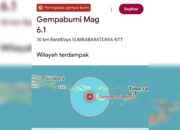 Gempa Tektonik Magnitudo 5,9 Guncang Kodi Sumba, BMKG Pastikan Tidak Berpotensi Tsunami